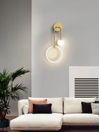LED Wall Light | Tricolor LED & Brass Glass