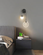 LED Wall Light | Tricolor LED & Brass Glass