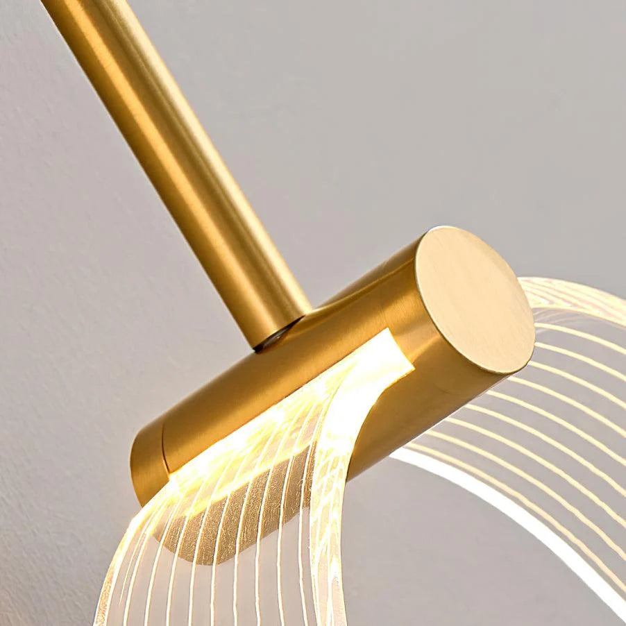LED Wall Light | Tricolor LED & Brass Glass