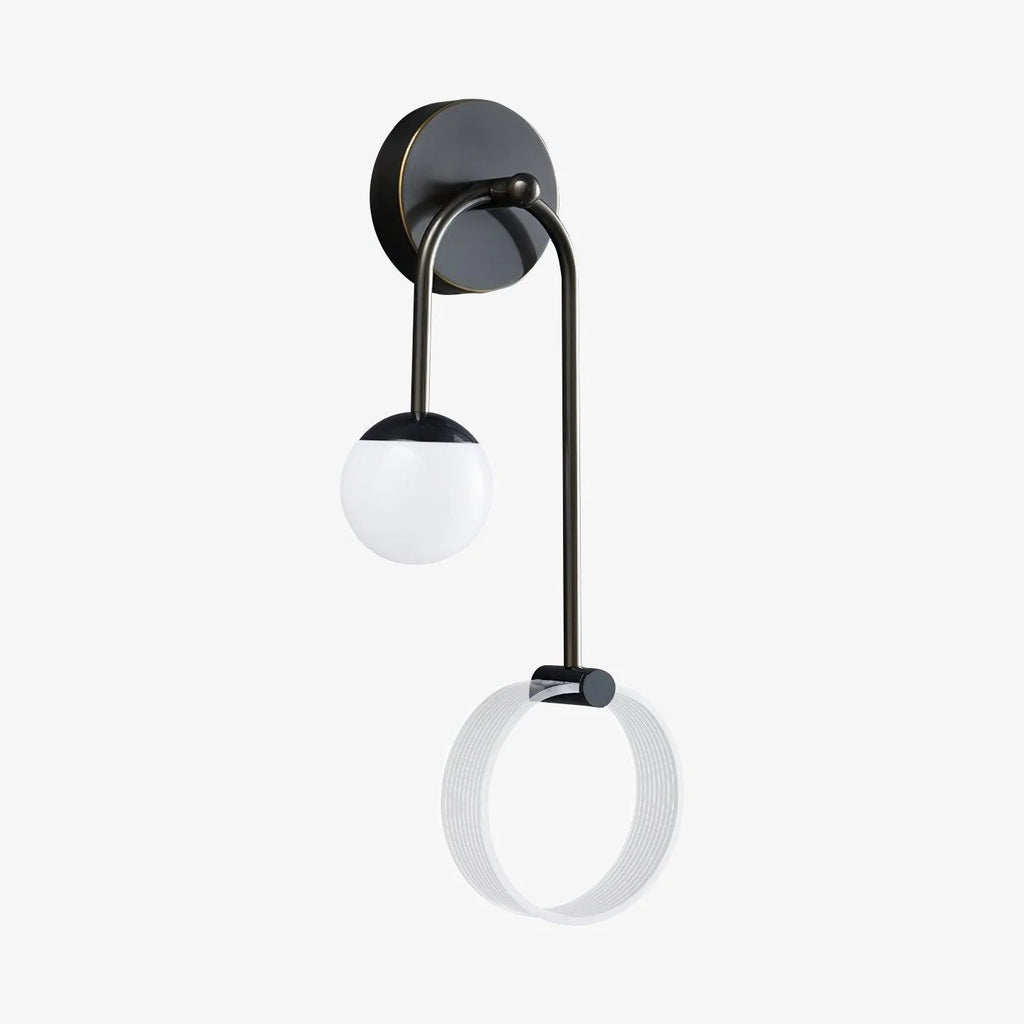 LED Wall Light | Tricolor LED & Brass Glass