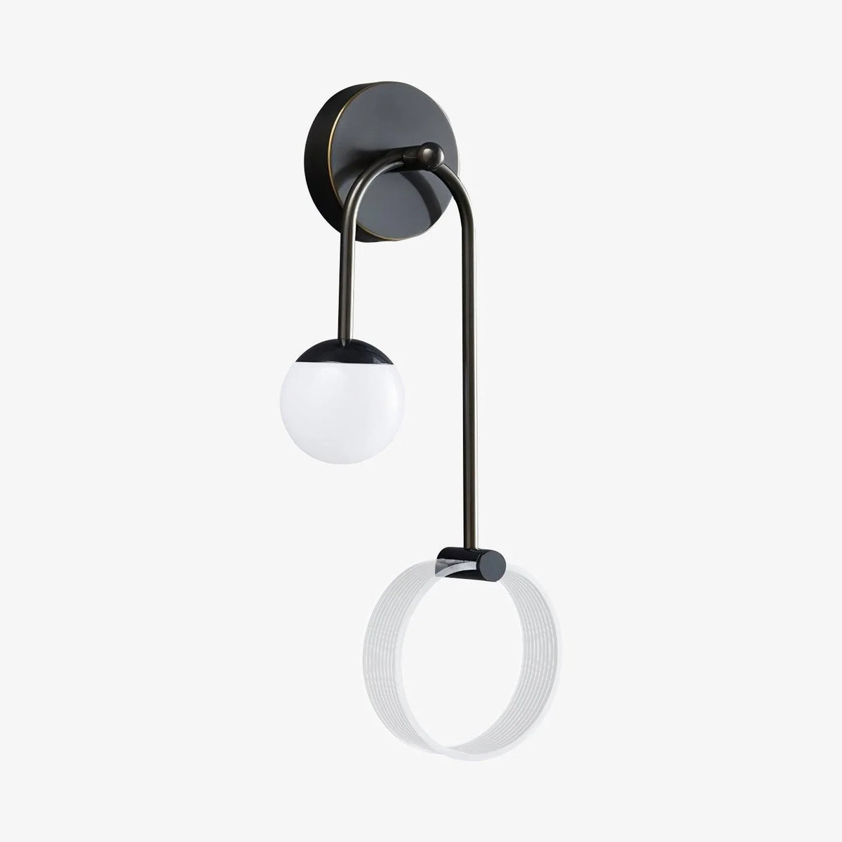 LED Wall Light | Tricolor LED & Brass Glass