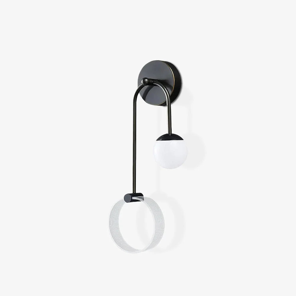 LED Wall Light | Tricolor LED & Brass Glass