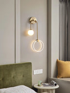 LED Wall Light | Tricolor LED & Brass Glass