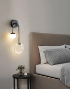 LED Wall Light | Tricolor LED & Brass Glass