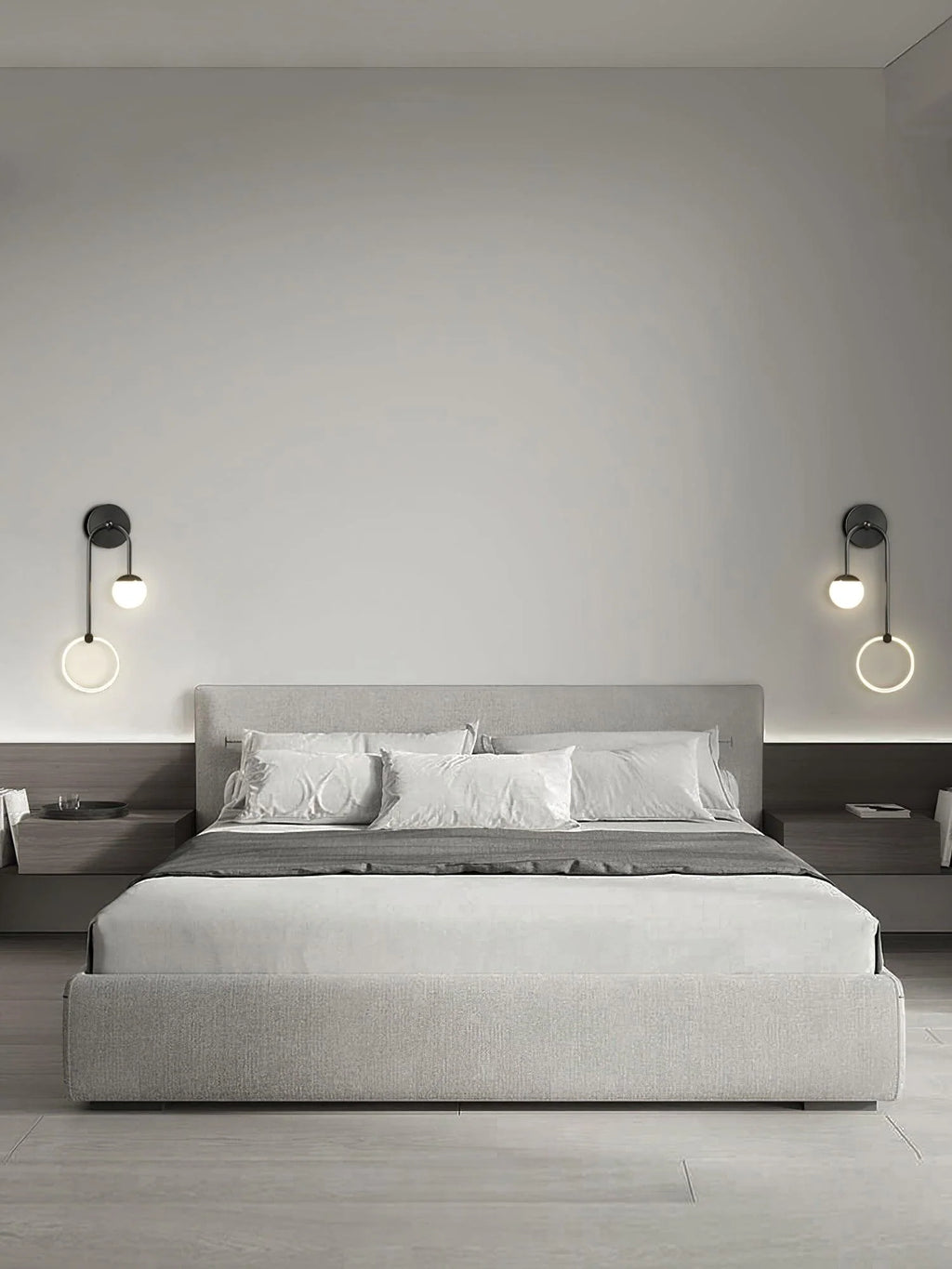 LED Wall Light | Tricolor LED & Brass Glass