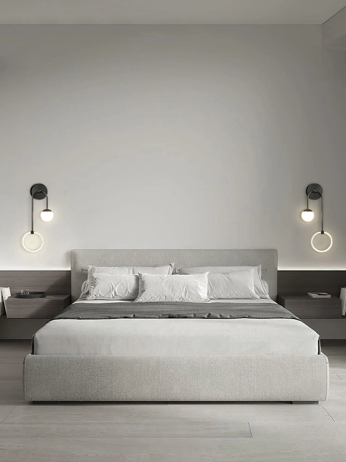 LED Wall Light | Tricolor LED & Brass Glass