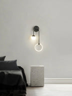 LED Wall Light | Tricolor LED & Brass Glass
