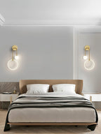 LED Wall Light | Tricolor LED & Brass Glass