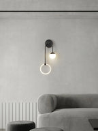 LED Wall Light | Tricolor LED & Brass Glass