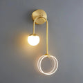 LED Wall Light | Tricolor LED & Brass Glass