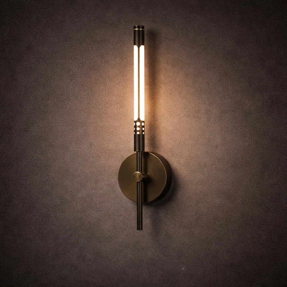 LED Wall Sconce | Adjustable Color Temperature, Metal & Acrylic | Single Or Double Head