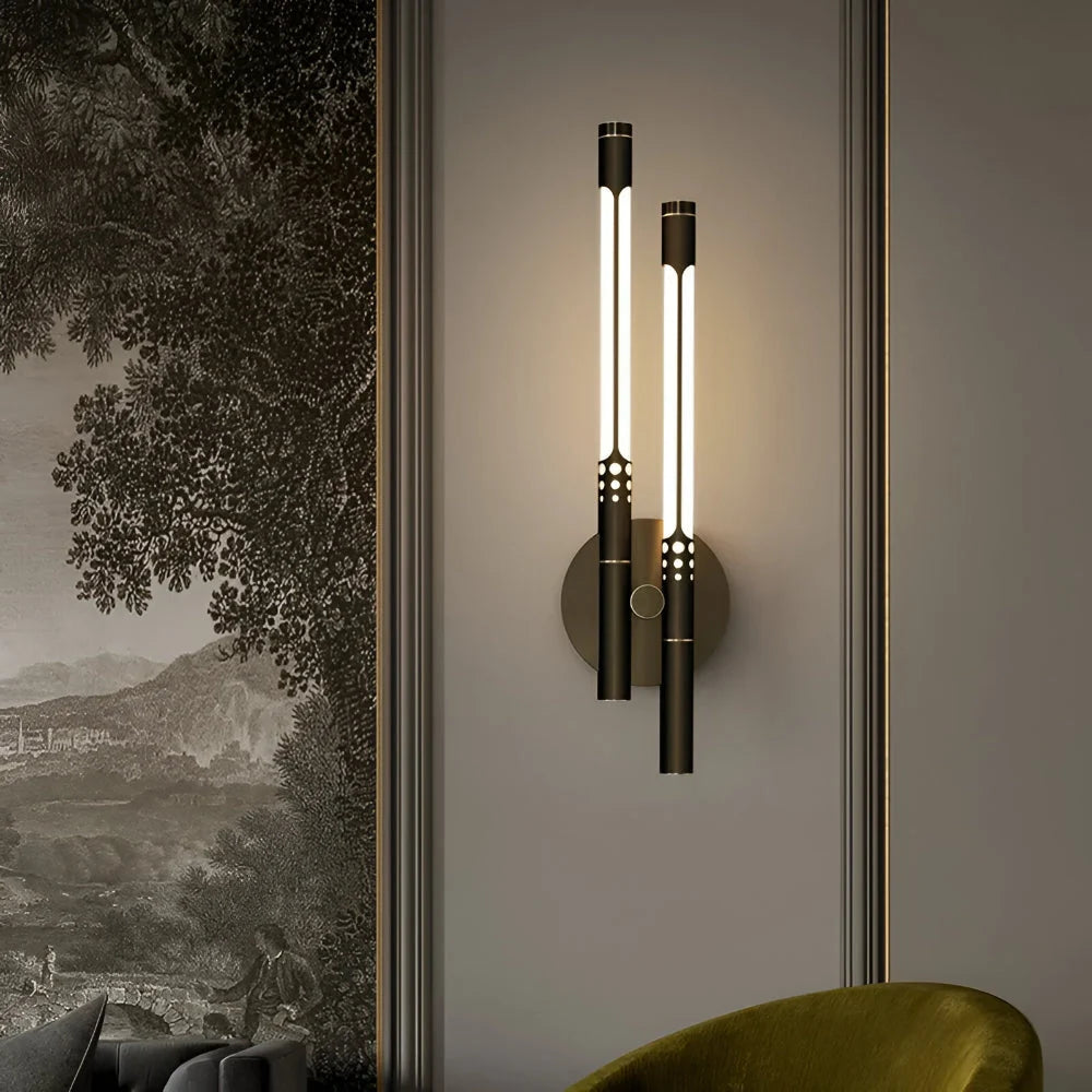 LED Wall Sconce | Adjustable Color Temperature, Metal & Acrylic | Single Or Double Head
