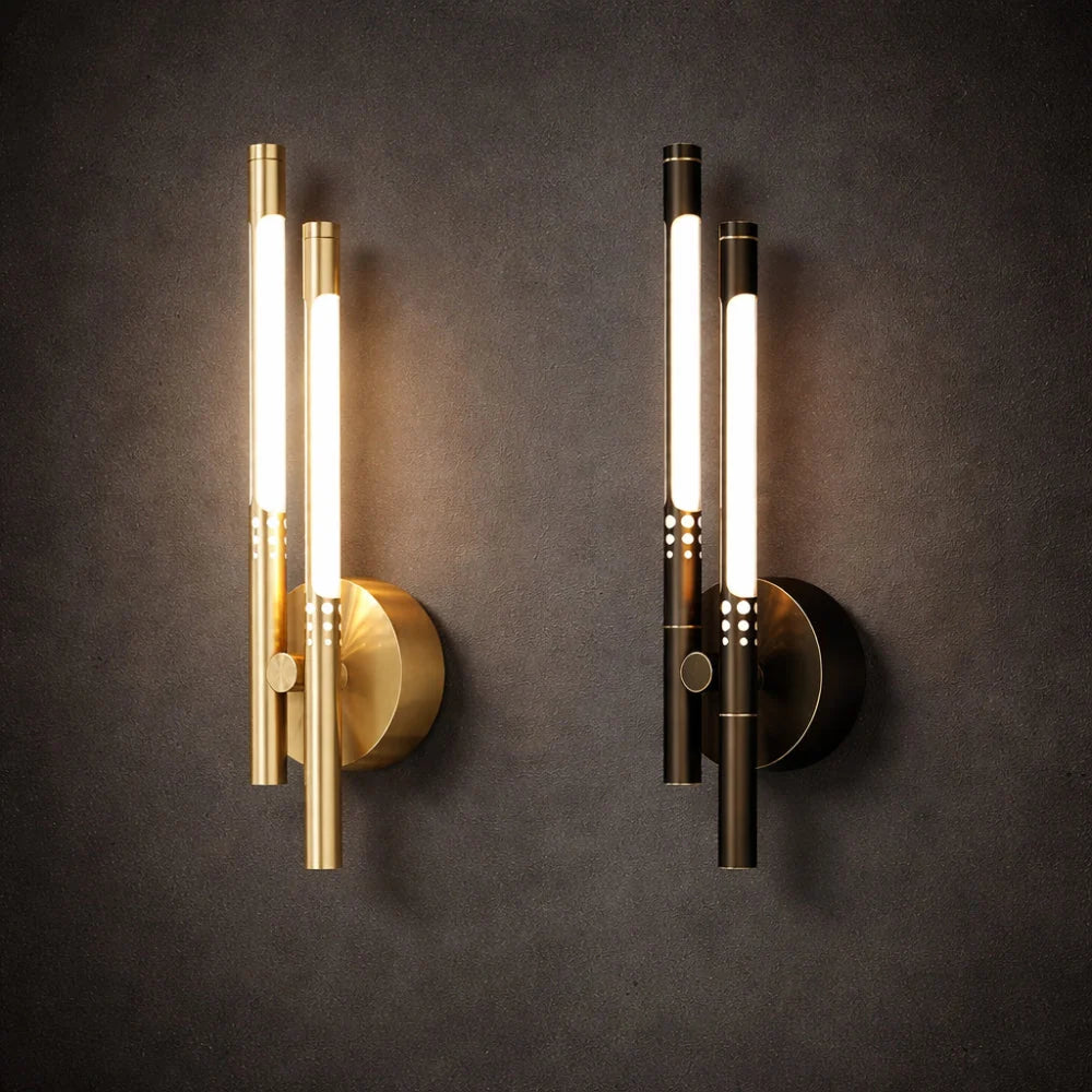 LED Wall Sconce | Adjustable Color Temperature, Metal & Acrylic | Single Or Double Head
