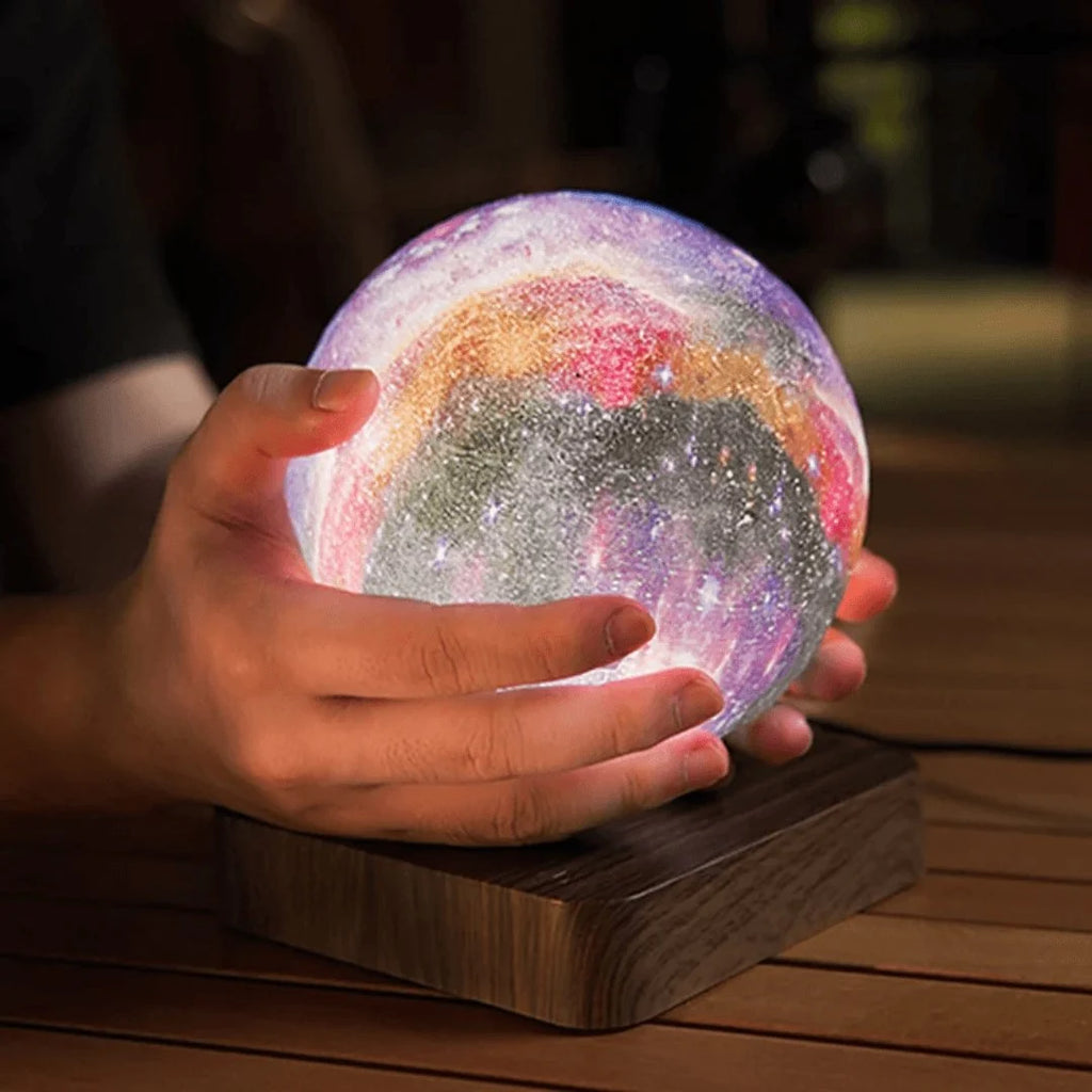 Levitating Moon Lamp | Magnetic Levitating & 16-Color LED