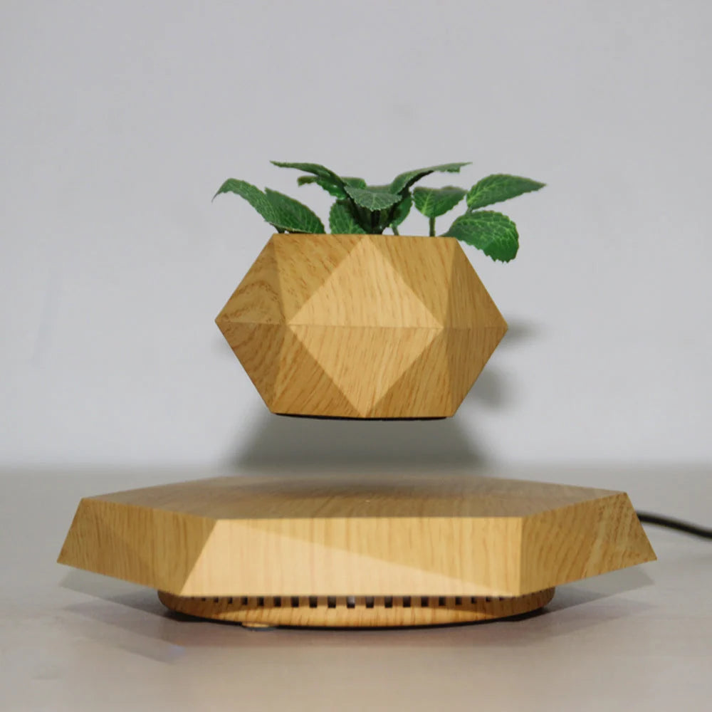Levitating Plant Pot | Magnetic Levitation & 360° Rotation