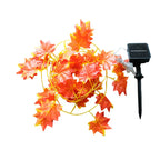 Lighted Garland | Maple Leaf Ornaments & Warm White LEDs | 200–1000 cm