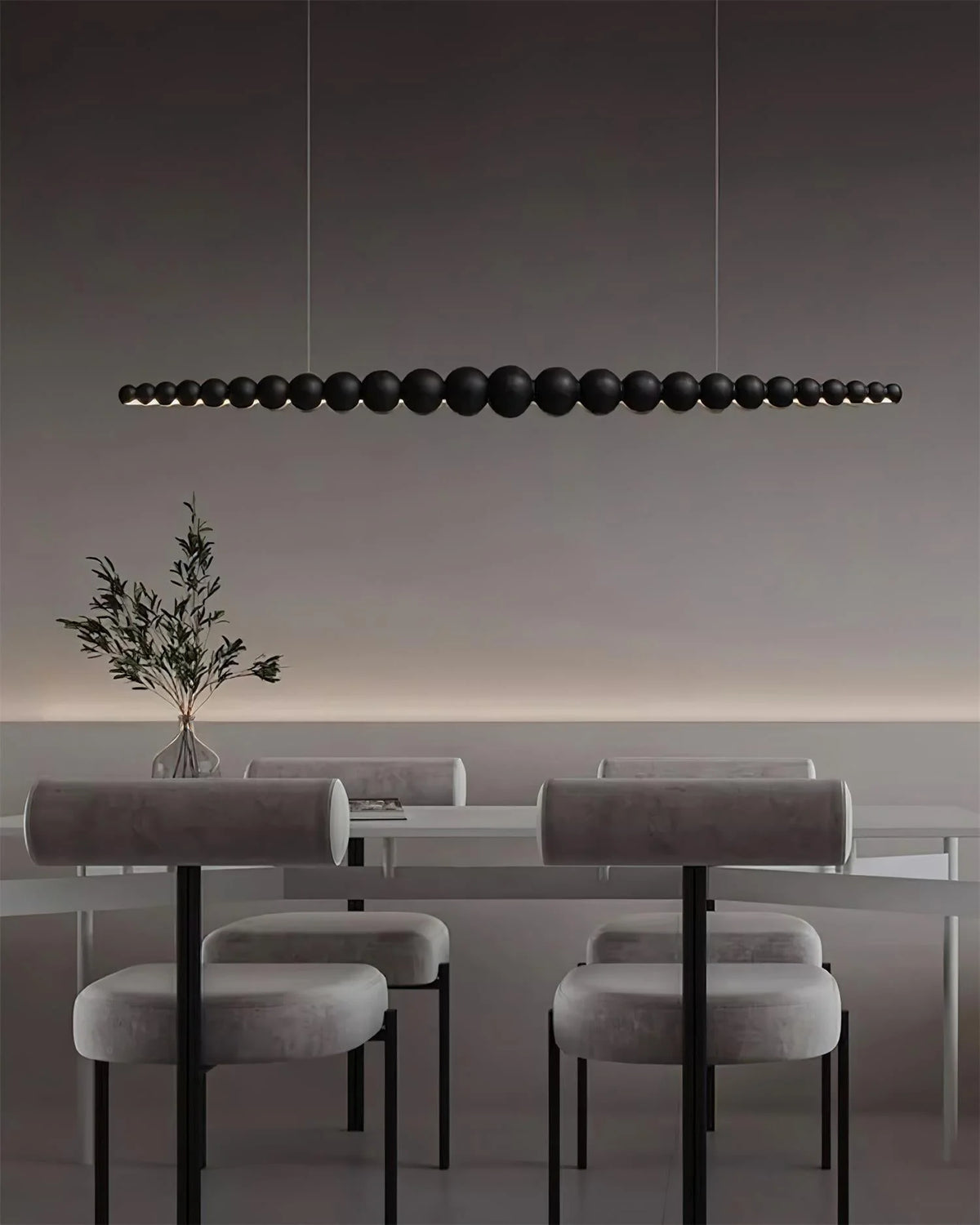 Linear Pendant Light | Integrated LED & Acrylic Diffuser | Adjustable Hanging Height