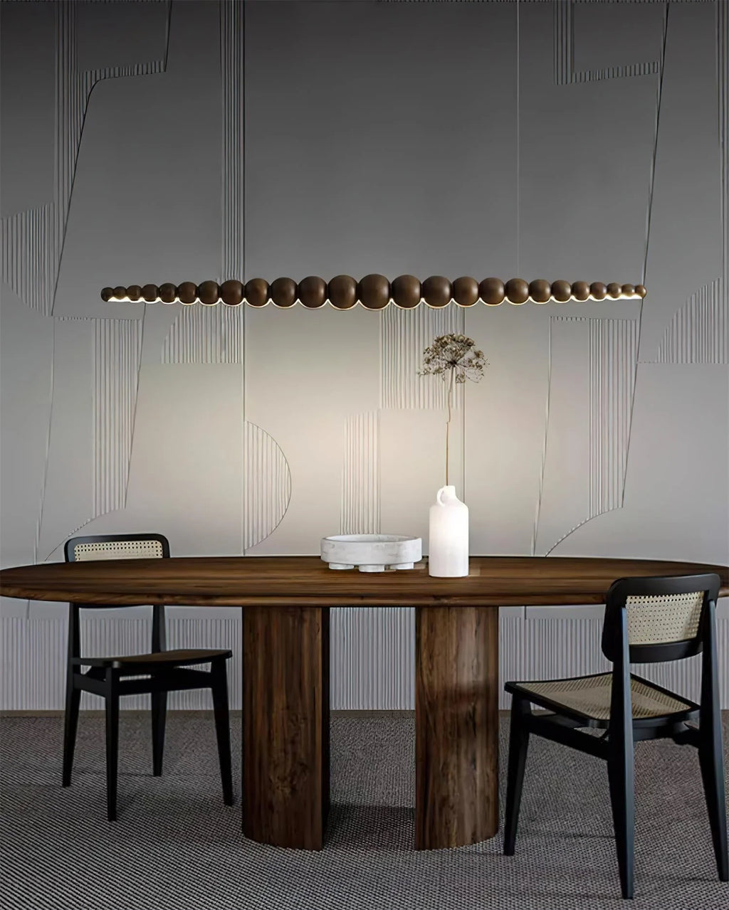 Linear Pendant Light | Integrated LED & Acrylic Diffuser | Adjustable Hanging Height