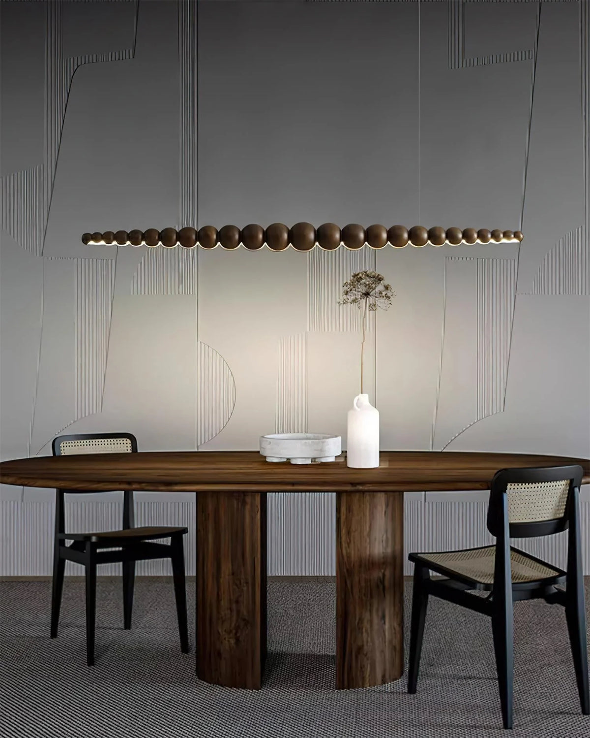 Linear Pendant Light | Integrated LED & Acrylic Diffuser | Adjustable Hanging Height