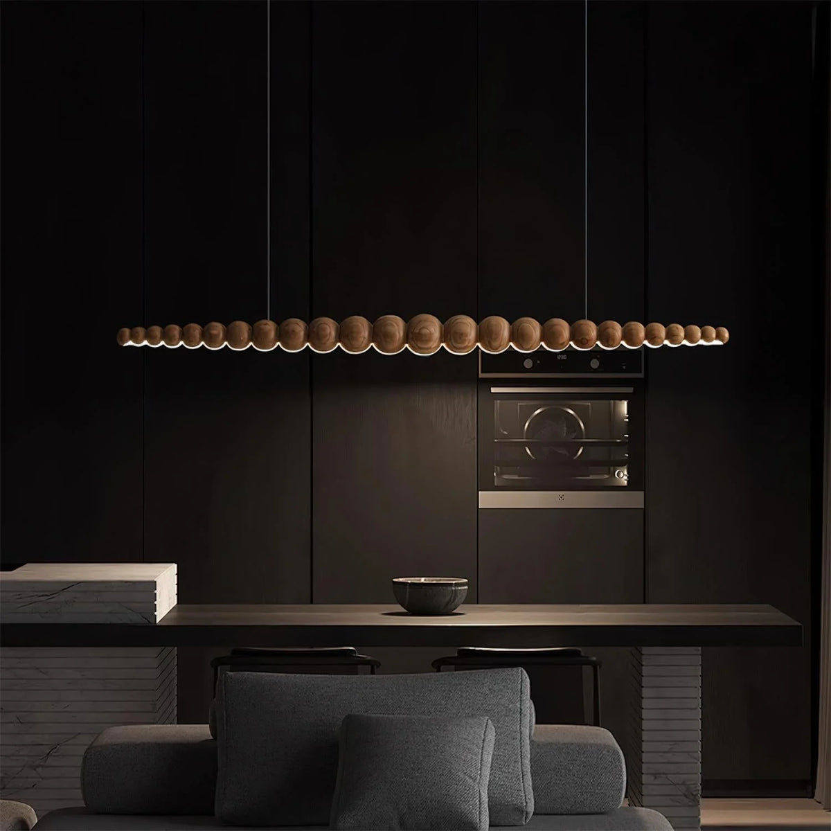 Linear Pendant Light | Integrated LED & Acrylic Diffuser | Adjustable Hanging Height