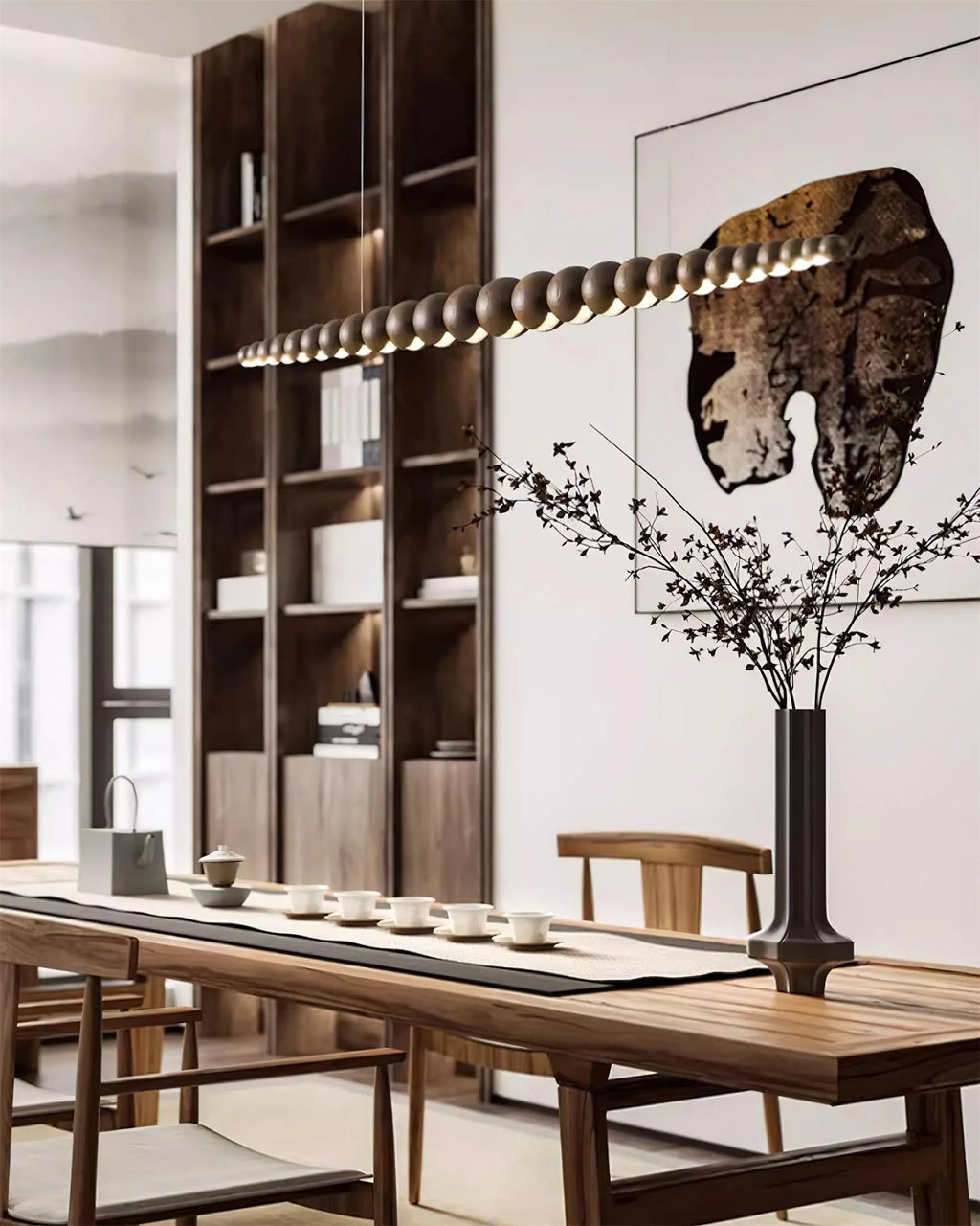 Linear Pendant Light | Integrated LED & Acrylic Diffuser | Adjustable Hanging Height