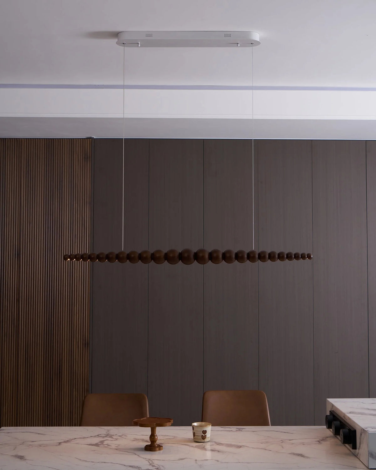 Linear Pendant Light | Integrated LED & Acrylic Diffuser | Adjustable Hanging Height