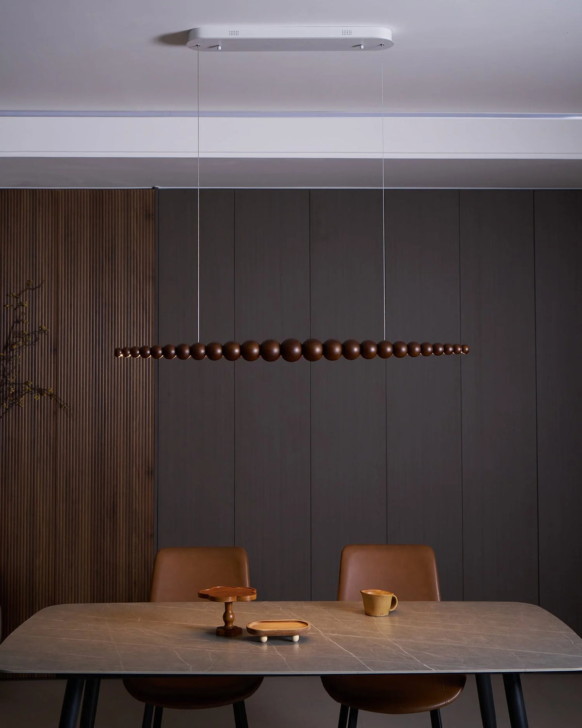 Linear Pendant Light | Integrated LED & Acrylic Diffuser | Adjustable Hanging Height