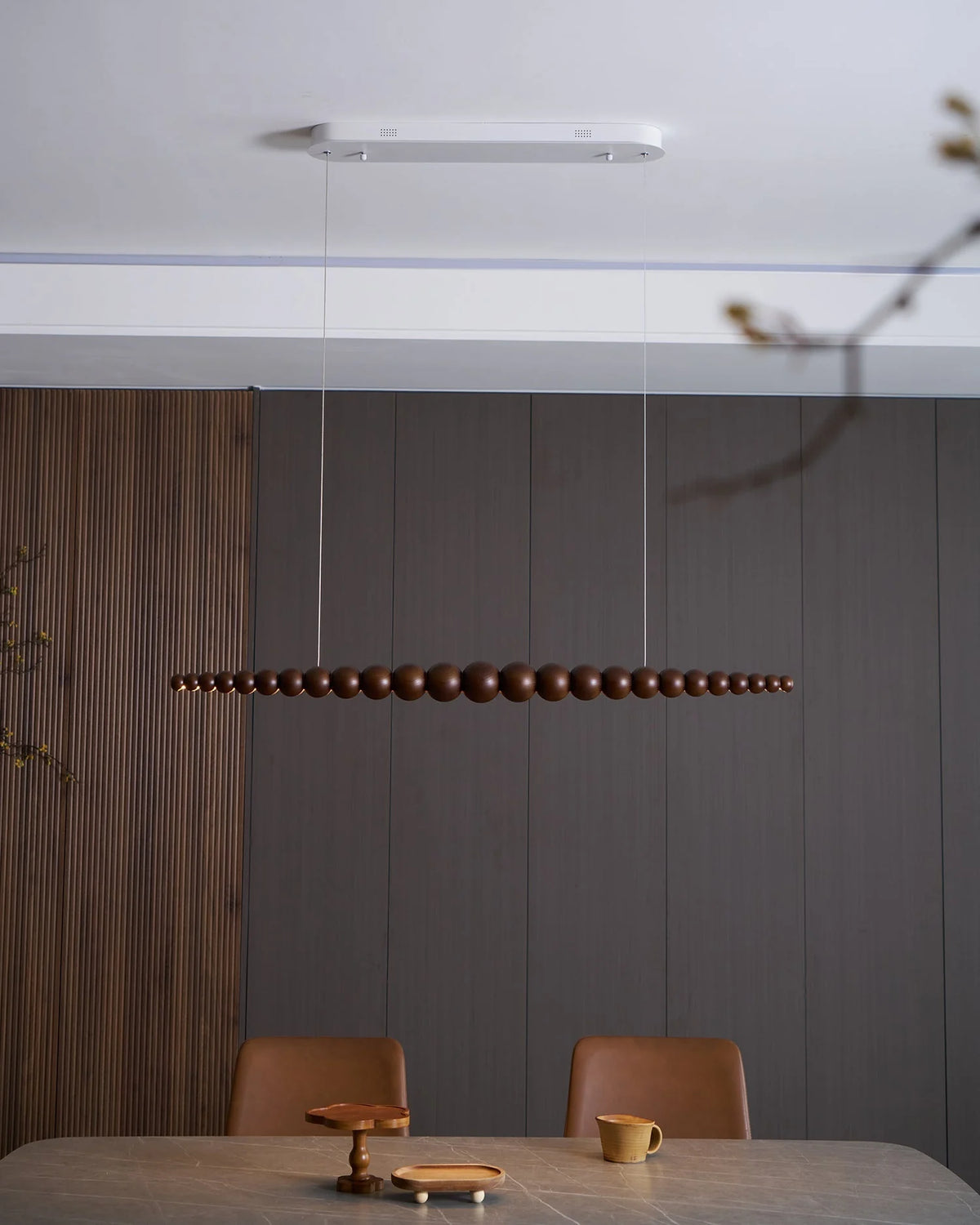 Linear Pendant Light | Integrated LED & Acrylic Diffuser | Adjustable Hanging Height