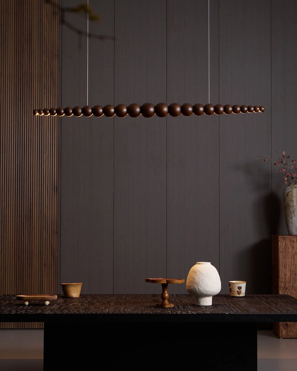 Linear Pendant Light | Integrated LED & Acrylic Diffuser | Adjustable Hanging Height