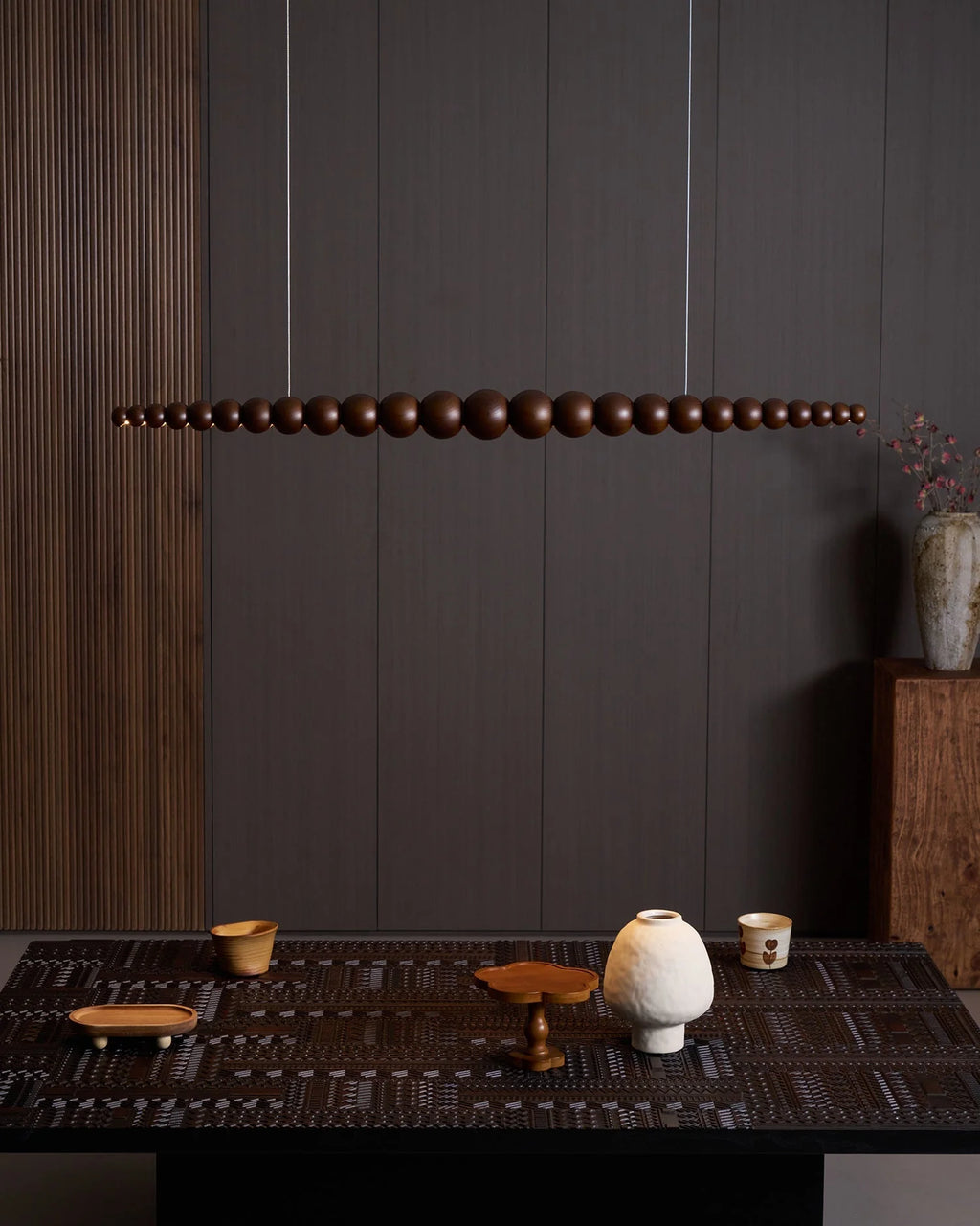 Linear Pendant Light | Integrated LED & Acrylic Diffuser | Adjustable Hanging Height