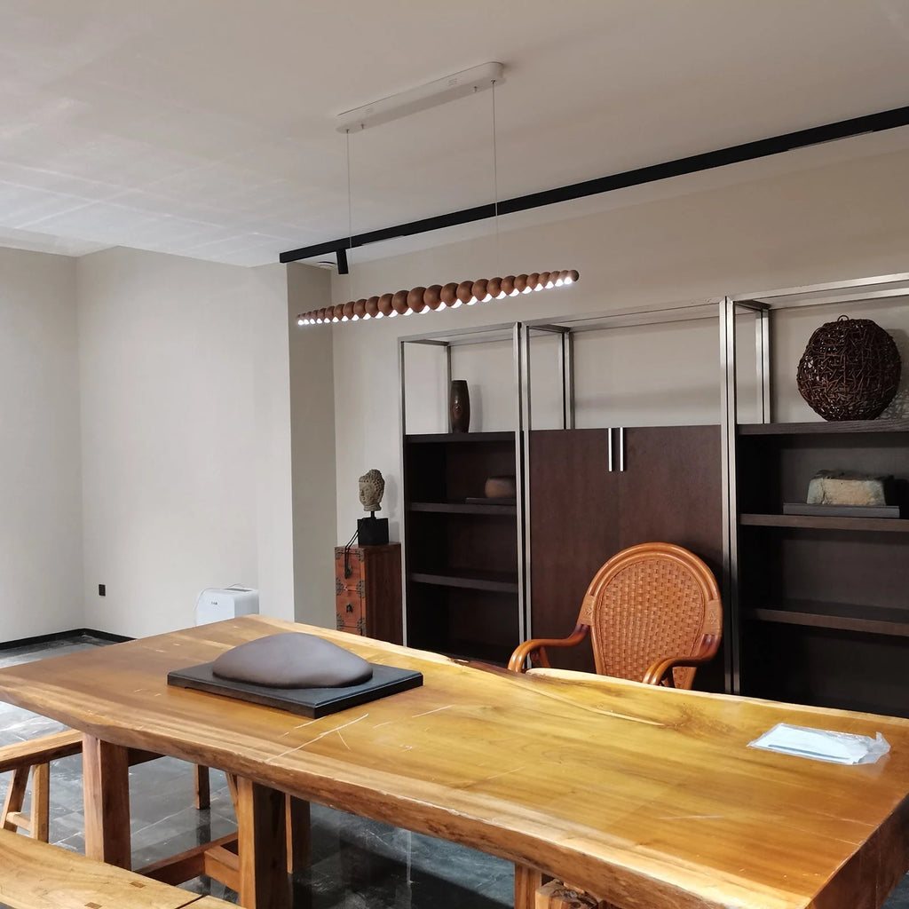 Linear Pendant Light | Integrated LED & Acrylic Diffuser | Adjustable Hanging Height
