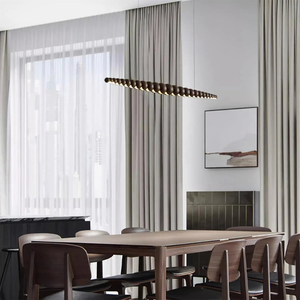 Linear Pendant Light | Integrated LED & Acrylic Diffuser | Adjustable Hanging Height