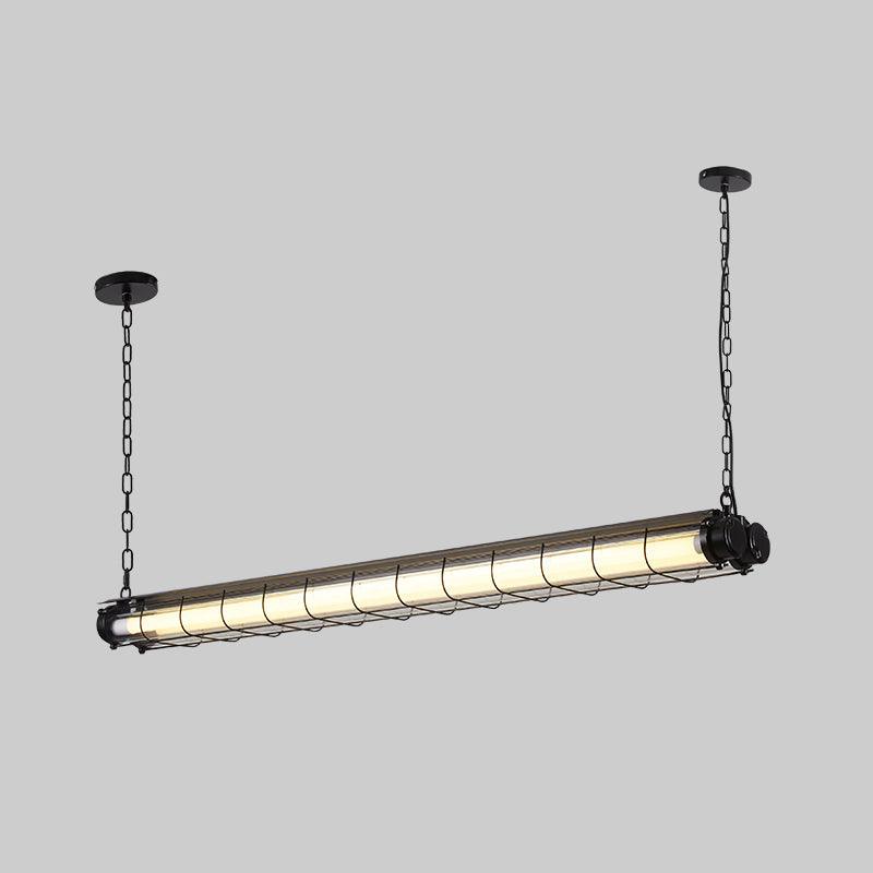 Linear Pendant Light | Integrated LED & Adjustable Suspension | 123 cm