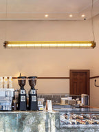 Linear Pendant Light | Integrated LED & Adjustable Suspension | 123 cm