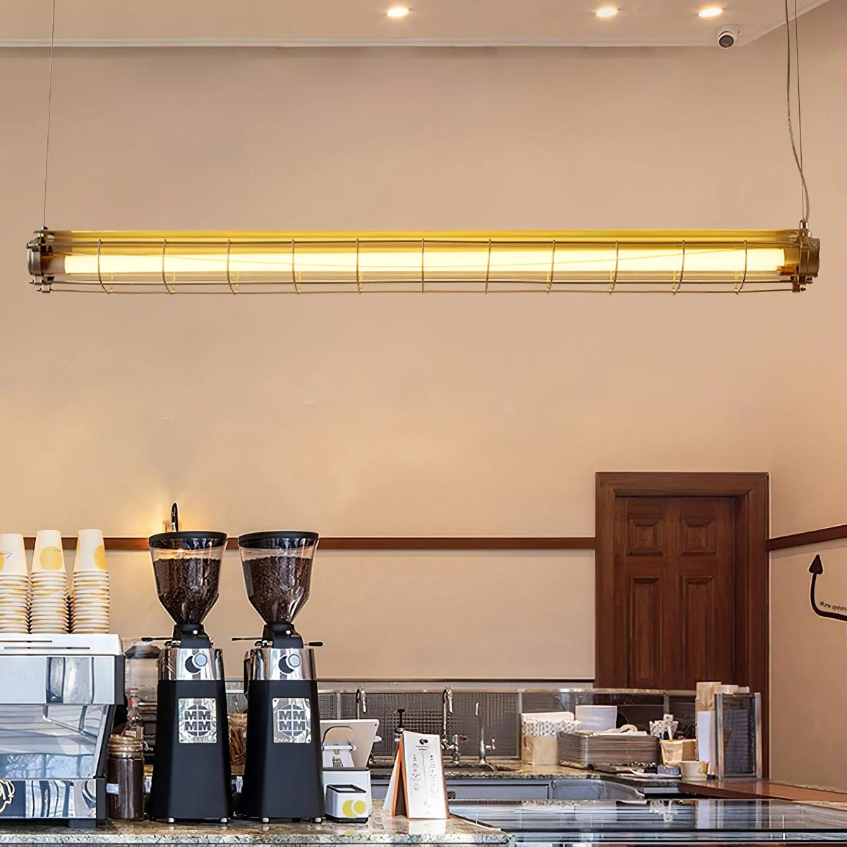 Linear Pendant Light | Integrated LED & Adjustable Suspension | 123 cm