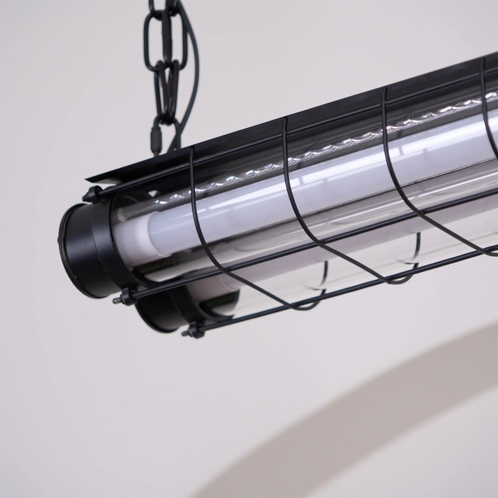 Linear Pendant Light | Integrated LED & Adjustable Suspension | 123 cm
