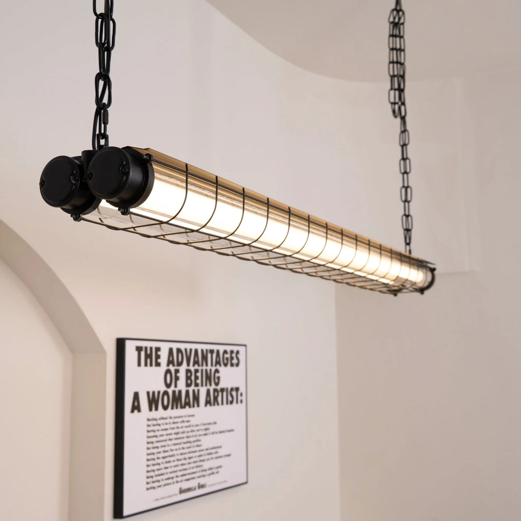Linear Pendant Light | Integrated LED & Adjustable Suspension | 123 cm