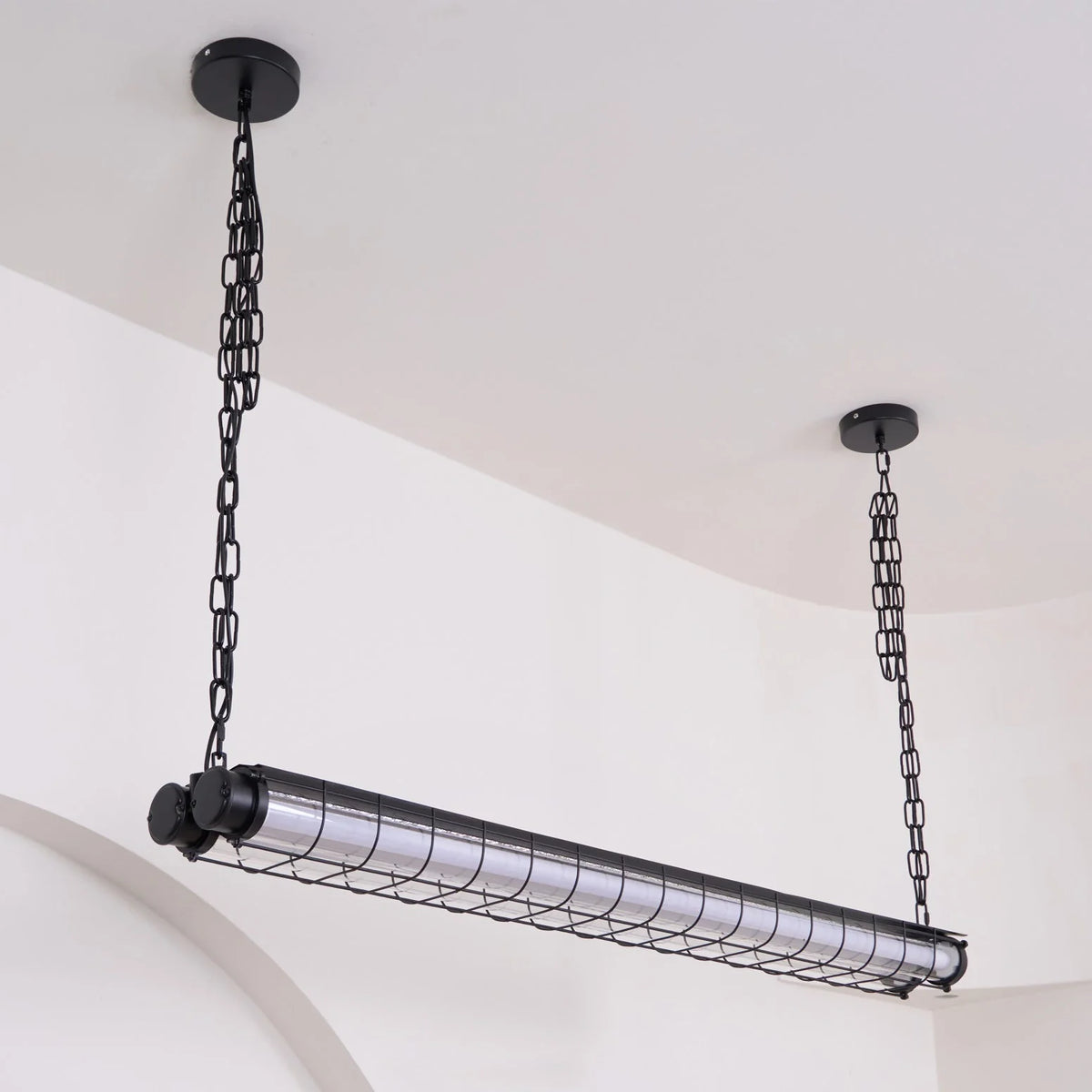 Linear Pendant Light | Integrated LED & Adjustable Suspension | 123 cm
