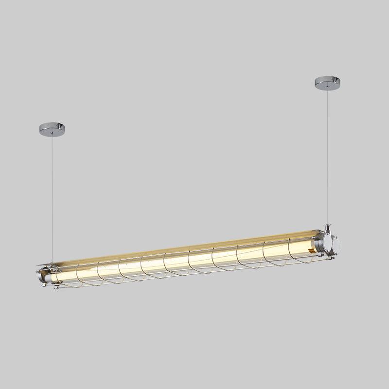 Linear Pendant Light | Integrated LED & Adjustable Suspension | 123 cm