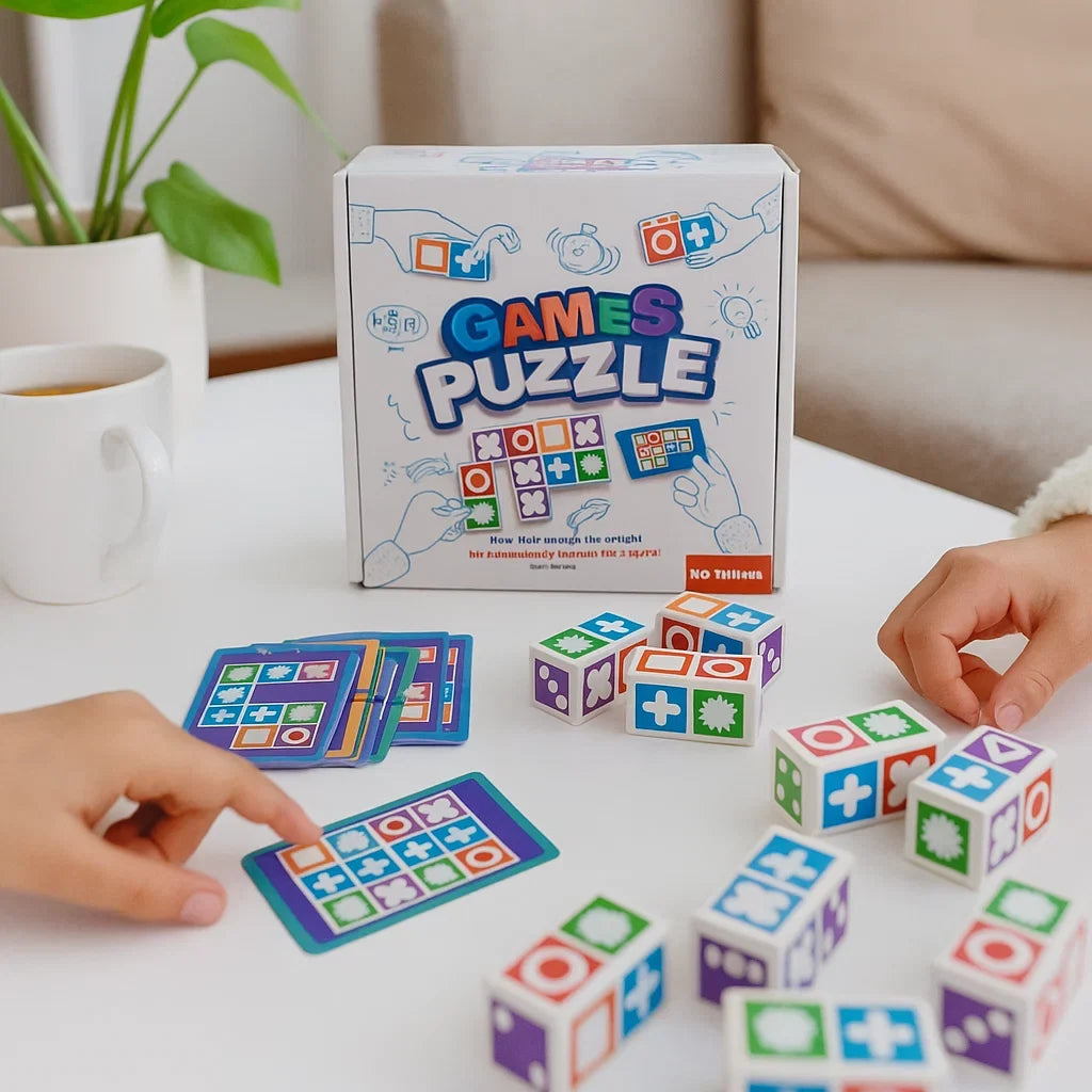 Logic Game | 20 Symbol Dice & 60 Cards | Ages 7+