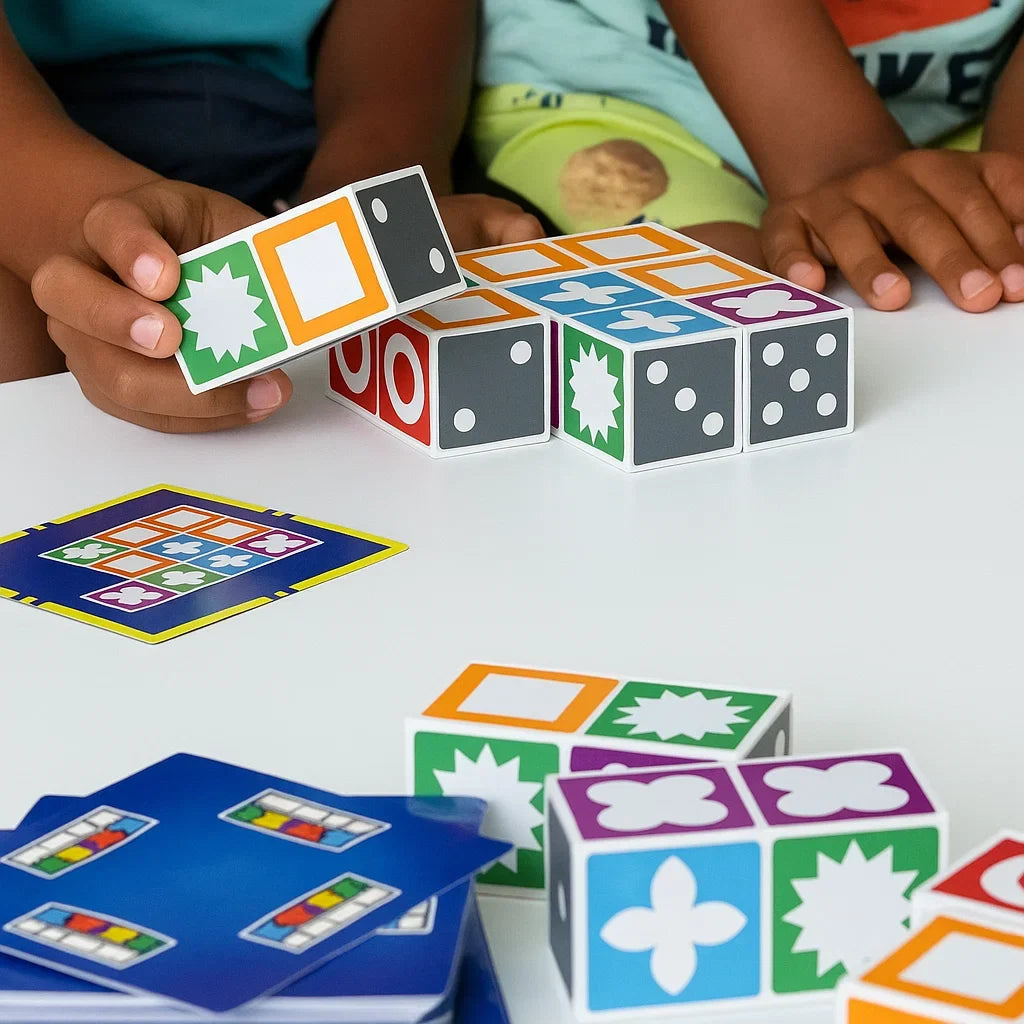 Logic Game | 20 Symbol Dice & 60 Cards | Ages 7+