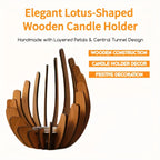 Lotus Candle Holder | Handcrafted Artificial Wood Petals | Tealight Compatible