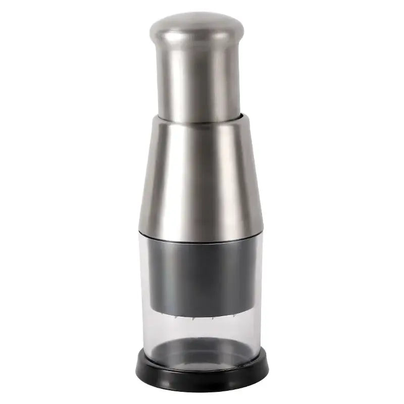 Manual Vegetable Chopper | Stainless Steel Zigzag Blade & Integrated Bowl