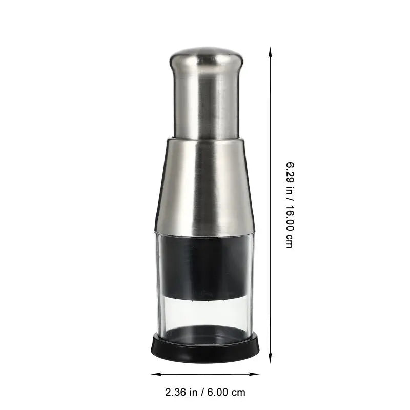 Manual Vegetable Chopper | Stainless Steel Zigzag Blade & Integrated Bowl