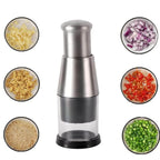 Manual Vegetable Chopper | Stainless Steel Zigzag Blade