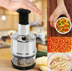 Manual Vegetable Chopper | Stainless Steel Zigzag Blade
