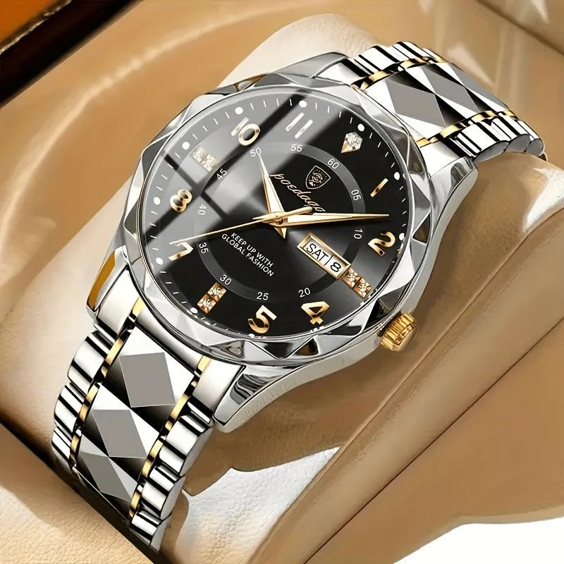 Men's Sports Watch | Multifunctional Chronograph & Dual Display | 50m Water-Resistant