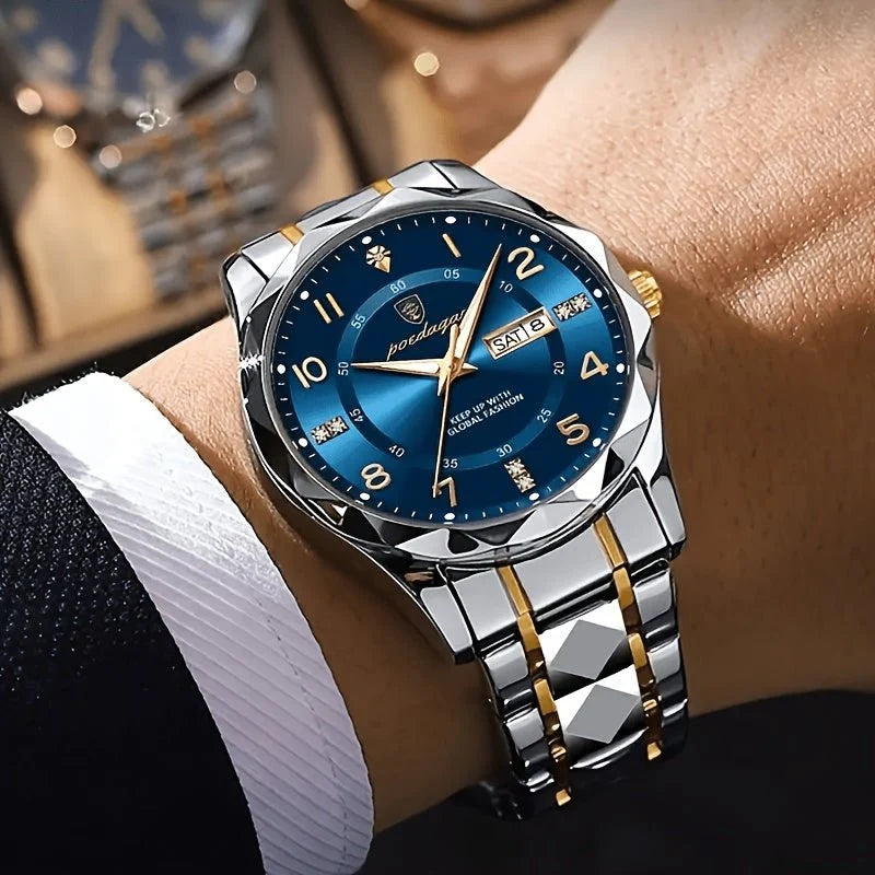 Men's Sports Watch | Multifunctional Chronograph & Dual Display | 50m Water-Resistant