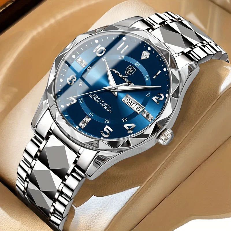 Men's Sports Watch | Multifunctional Chronograph & Dual Display | 50m Water-Resistant