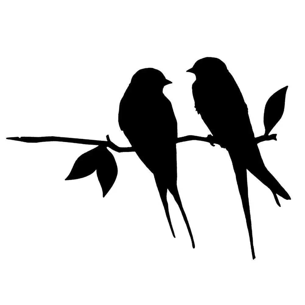 Metal Bird Silhouette | Powder-Coated Matte Black | Four Designs